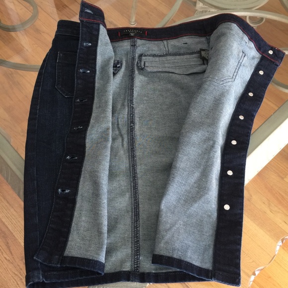 Sanctuary Shay Button Stretch Denim Skirt 24, NWOT - Picture 7 of 8